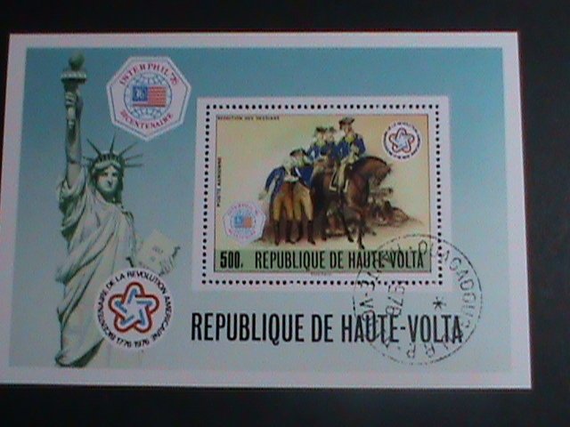 ​Upper Volta Stamp-1976 Interphil'76-Bicentenary  American Revolution  CTO MNH