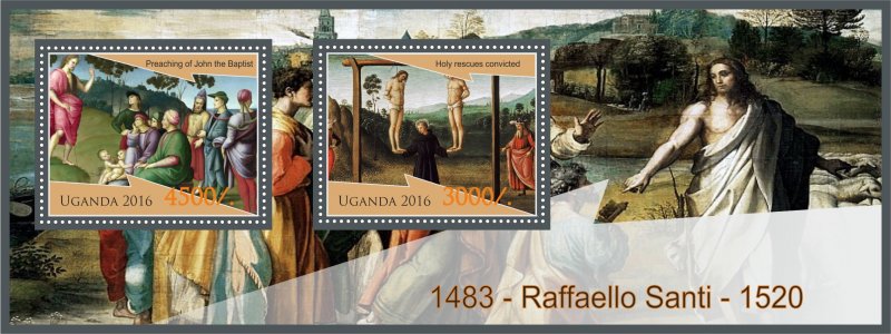 Stamps. Art Rafael Santi 2016 year 8 sheets perforated MNH**