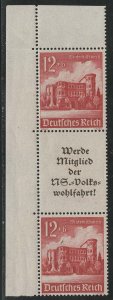 Germany Scott # B182 (2), label A11.3, mint nh, se-tenant, Mi# S263