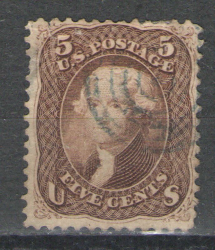 US 1863 Sc# 76 Used G/VG with target cancel