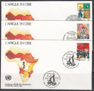 United Nations Scott 468, G140 & V57 FDC - Campaign Against Hunger