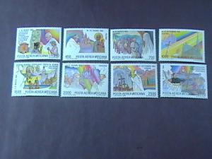 VATICAN # C75-C82-MINT/NEVER HINGED---COMPLETE SET---RELIGION--AIR MAIL--1986