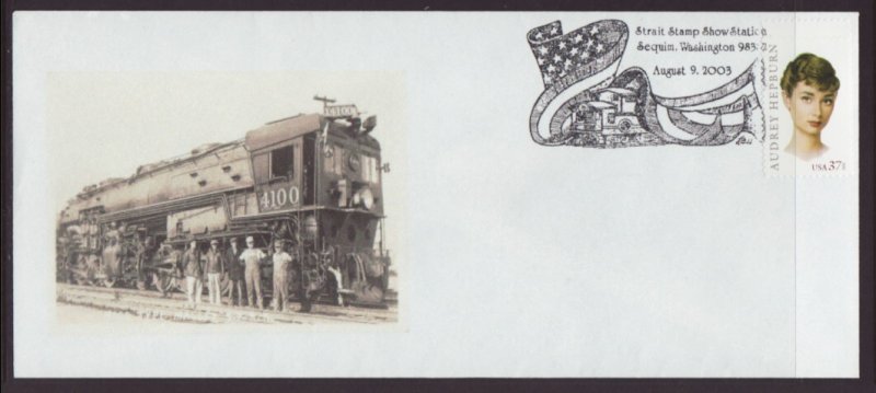 US Strait Stamp Show,Sequim,WA 2003 Train # 10 Cover