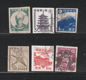 Japan 362-365, 367-368 U Various