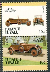 Tuvalu Funafuti #28 Classic Cars MNH attached pair