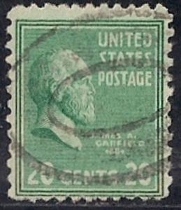 825 20 cent James A. Garfield Stamp used AVG