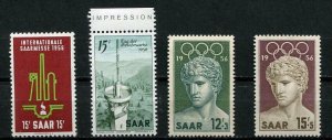 SAAR Germany  Mi 371-2/368-9 MNH/MH  4350