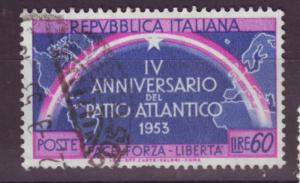 J17185 JLstamps 1953 italy hv of set used #638 rainbow