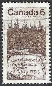 Canada #516 6¢ Alex MacKenzie (1970). Used.