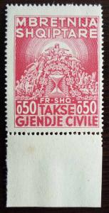 ALBANIA - REVENUE STAMP! albanien italy stempelmarke fiscal tax J1