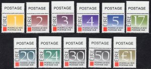 Ireland - 1988 - Scott #J37-J47 - MNH - Numeral
