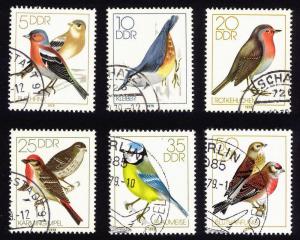 DDR Sc# 1976-81  1979 Songbirds set of 6 CTO