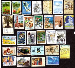 Australia, Lot of 50 used stamps, CV = $ 12.50  Lot 220360 -13