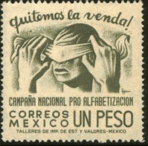 MEXICO 809, 1Peso Blindfold, Literacy Campaign MNH (835)