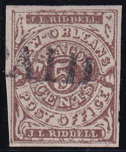 US Back Of Book - - Confederate State 62x3 VF Used 4 Margins