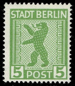 Germany DDR #11N1 Berlin Bear; MNH