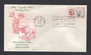 Canada #422  (1965 Manitoba Crocus flower)  FDC H&E cachet unaddressed