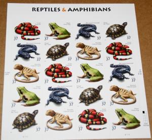 2003 sheet Reptiles and Amphibians Sc# 3814-3818