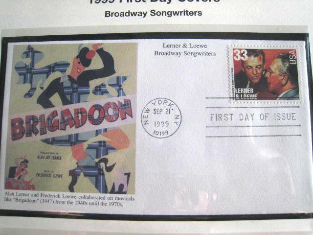 1999 BROADWAY SONGWRITERS FDCs - set of 6