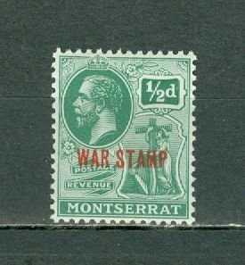 MONTSERRAT 1917 WAR TAX #MR1  MNH