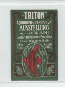 Germany - Triton Aquarium & Terrarium Exposition Advertising Stamp, Fish - NG