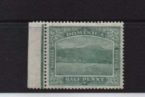 Dominica 1907 SG37 1/2d Green MCA watermark mounted mint