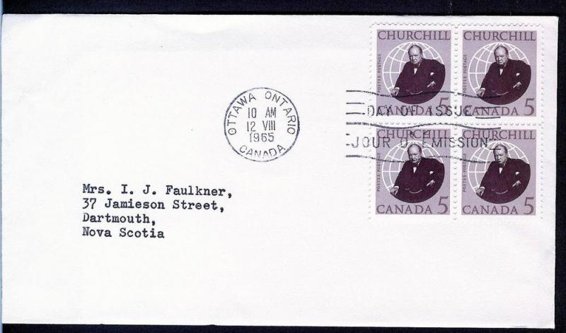 Canada 440 FDC. 1965, Sir W. Churchill