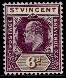 ST. VINCENT EDVII SG89, 6d dull purple & brown, M MINT. Cat £16.