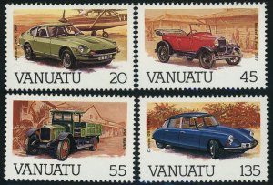 Vanuatu #434-437 Automotive Cars Vehicles Postage Stamps 1987 Mint LH