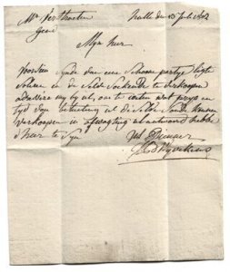 1802 Pre-Napoleonic Wars SFL cover from Hal to Gand, Belgium ​