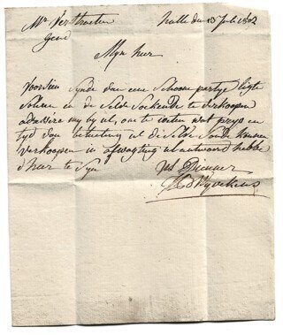 1802 Pre-Napoleonic Wars SFL cover from Hal to Gand, Belgium ​