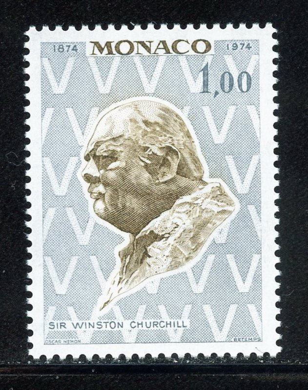 Monaco 912 MNH, Cent. of the Birth of Winston Churchill Issue from 1974.