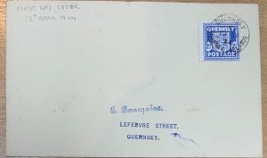 GB. GUERNSEY FDC 12TH APRIL 1944 2.5d FINE COVER