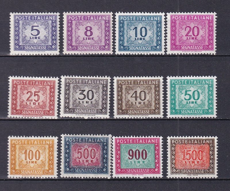 1955-91 - ITALY - POSTAGE DUE STAMPS - SC J83-J95 - MNH**