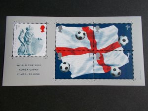GB QEII 2002 World Cup Football Miniature Sheet MS2292 Cat £7.50 Superb M/N/H