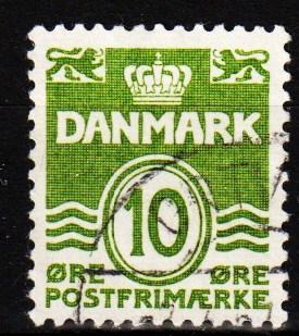 Denmark -  #318 Numeral - Used