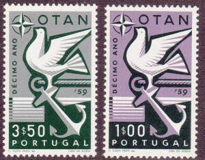 Portugal # 846-847, Nato Anniversary, MNH, Half Cat