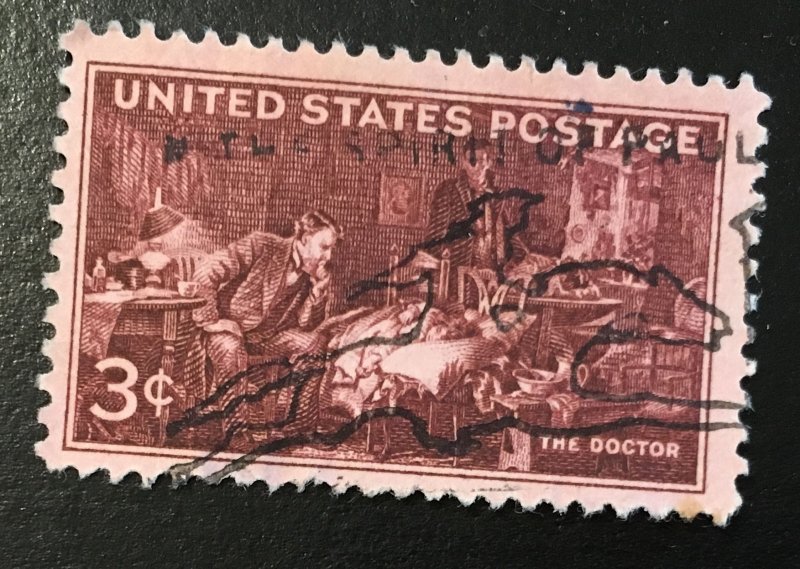 949 The Doctor, circulated single, Paul Revere cancel, Vic's Stamp Stash