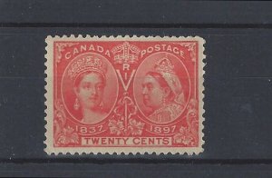 20 cent 1897 Jubilee issue #59 VF MNH Cat $1200 Canada mint 