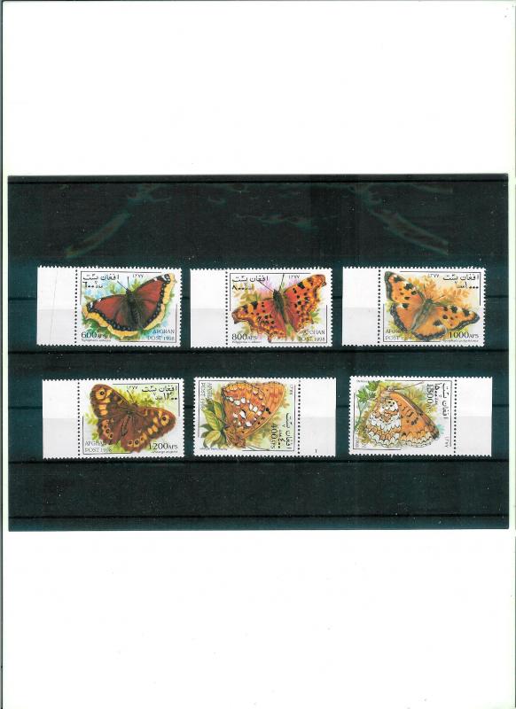 AFGANISTAN - BUTTER FLIES - SET 6v - MNH