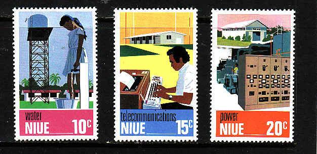 Niue-Sc#189-91-unused NH set-Technical Achievements-1976-