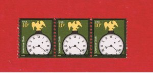 #3762  MNH OG  strip of 3  Clock  Free S/H