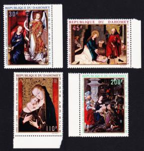 Dahomey Christmas Paintings 4v issue 1969 SG#384-387 SC#C109-C112