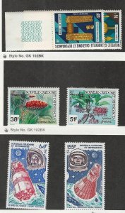 New Caledonia, Postage Stamp, #C102-3, C172-3 Mint NH, C170-1 LH, 1973-81