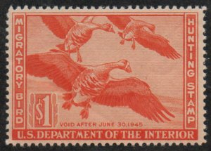 USA RW11 VF OG NH, gum skips, eye popping color! Retail $125