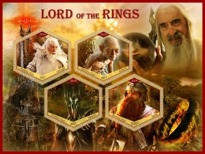 Stamps. Cinema. Lord of the Rings 2019 year 1+1 sheets perforated