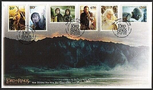 NEW ZEALAND 2003 Lord of The Rings self adhesive issue FDC...............78840d