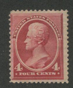 1888 US Stamp #215 4c Mint Fine Partial OG Catalogue Value $180 Certified