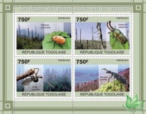 Togo - Acid Rain & Insects 4 Stamp  Sheet 20H-170