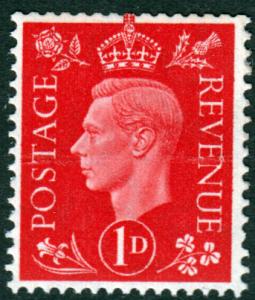 GB KGVI 1937 1d Scarlet SG463 Mint Never Hinged MNH UMM